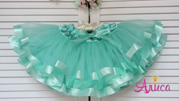Юбка Tiffany с лентами в горошек