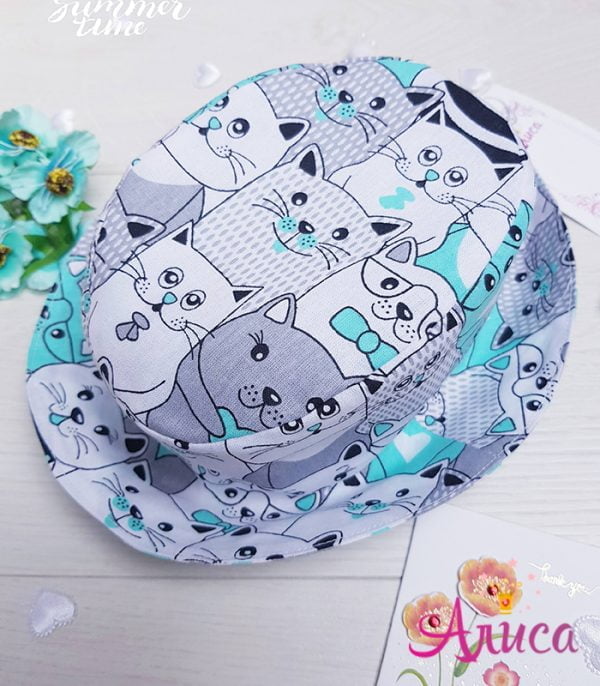 Панамка двухсторонняя "Котики"