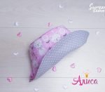 Двухсторонняя летняя детская панамка "Кошечка в цветочках"