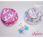 Двухсторонняя летняя детская панамка "Единорожки"