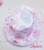 Двухсторонняя летняя детская панамка "Сладости"