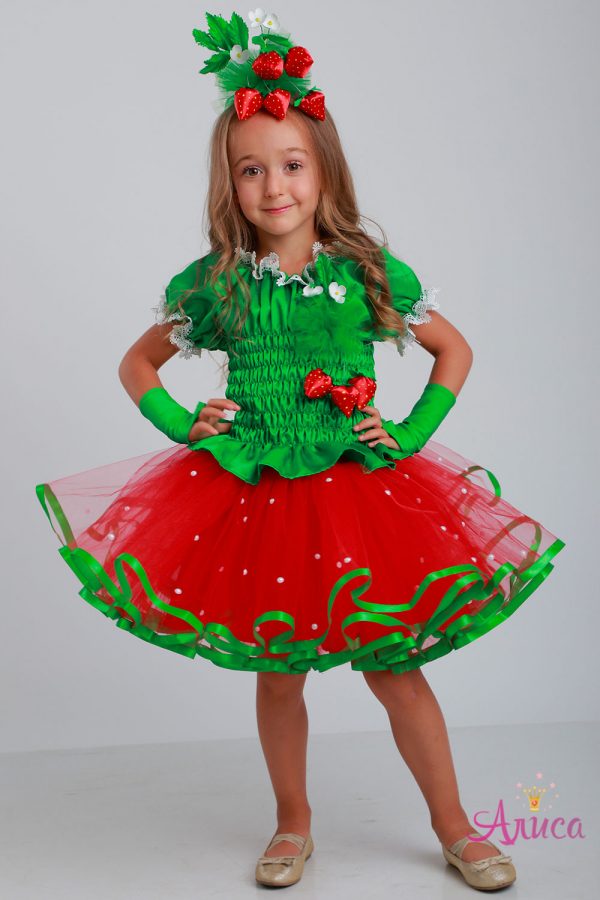 Карнавальный костюм Клубника для девочки