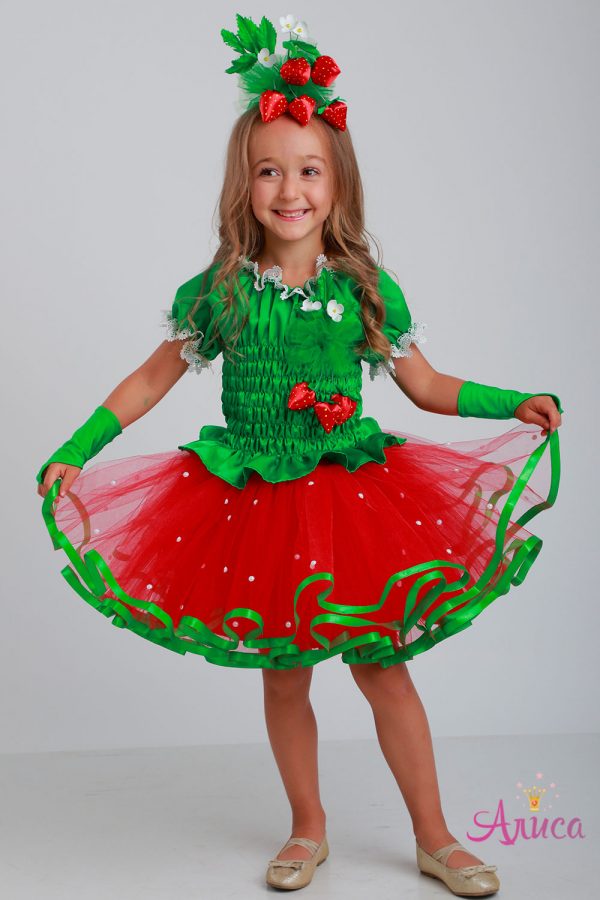 Карнавальный костюм Клубника для девочки