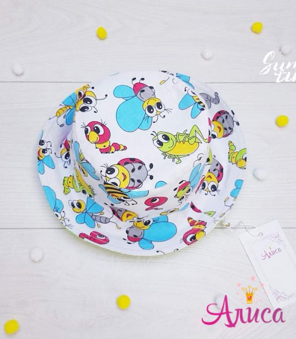 Панамка хлопковая детская "Букашки"