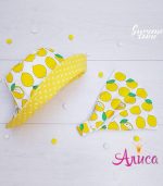 Панамка хлопковая детская "Лимончики"