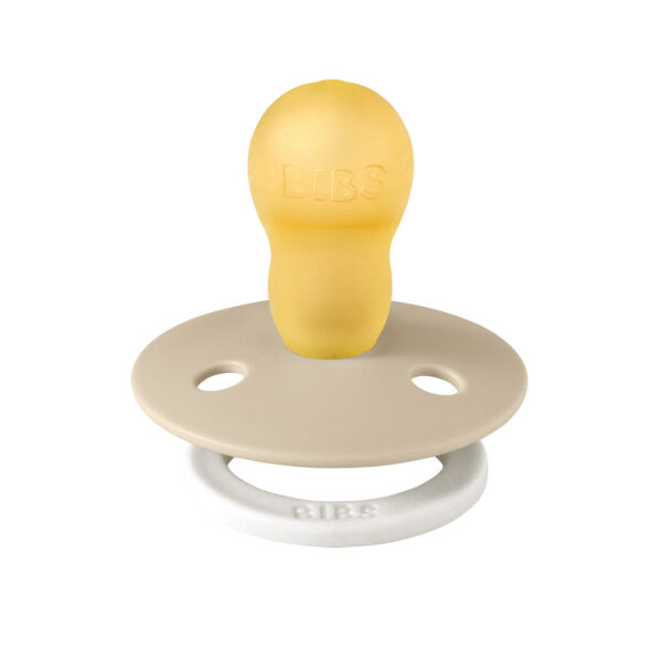 Соска пустушка BIBS Colour Latex Round (кругла) – Vanilla GLOW (світиться в темряві) 18міс.+