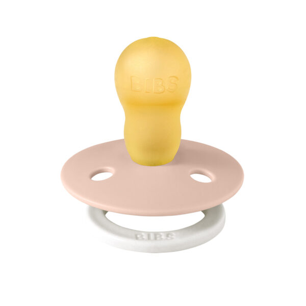 Соска пустушка BIBS Colour Latex Round (кругла) – Blush GLOW (світиться в темряві) 18міс.+