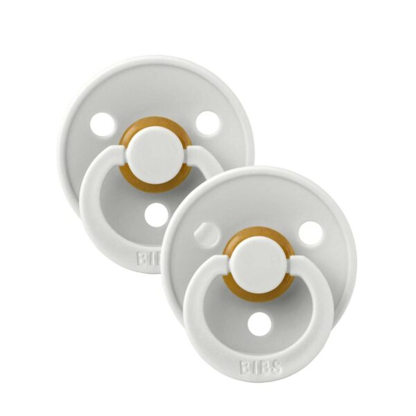 Соска пустушка BIBS Colour Latex Round (кругла) – Haze/Haze (2 в упаковці) 0-6 міс.