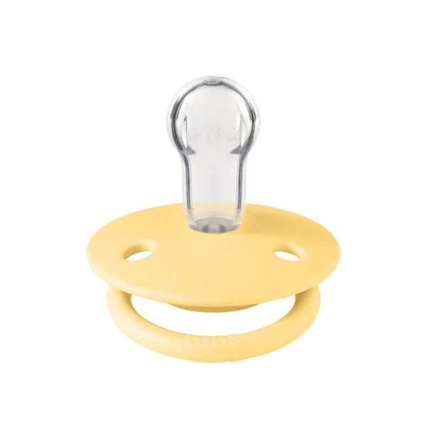Соска пустушка BIBS De Lux Silicone Round (кругла) – Pale Butter 0-36 міс.
