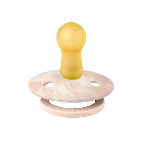 Соска пустушка BIBS Colour Latex Round (кругла) – Tie Dye Blush Ivory 0-6 міс.