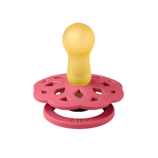 Соска пустушка BIBS Boheme Latex Round (кругла) – Coral 6-18 міс.