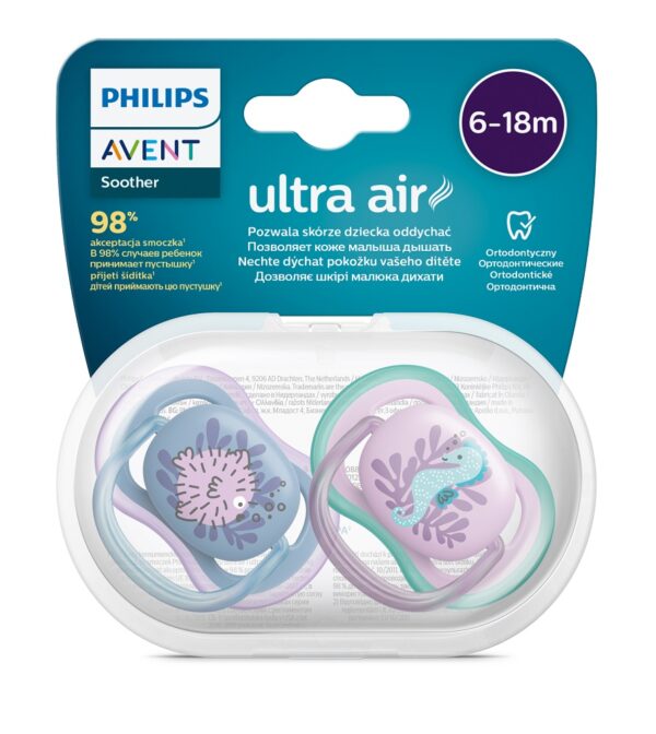 Пустушка Philips Avent Ultra Air 6-18 міс 2 шт (8720689017565)