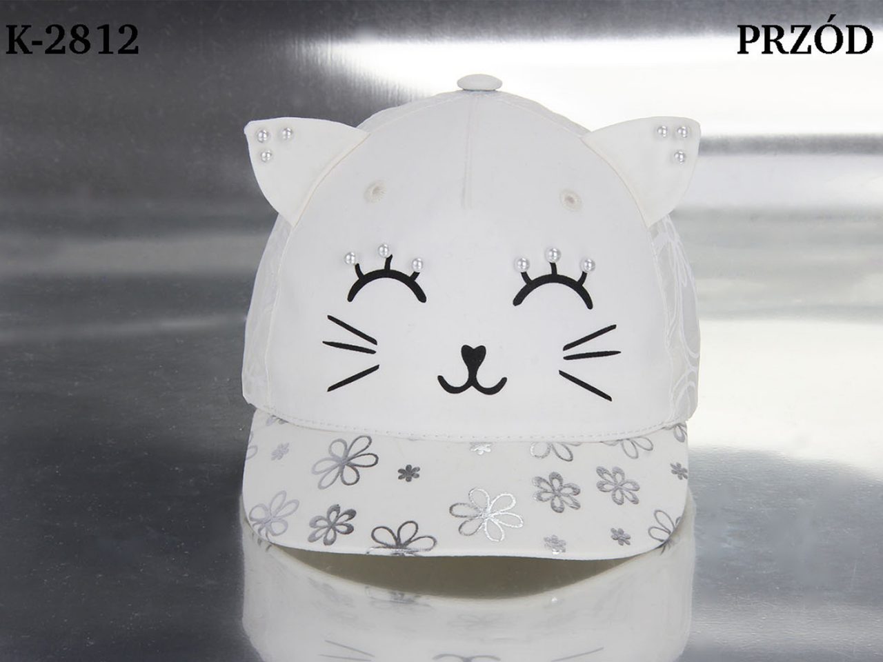 бейсболка для девочки молочного цвета