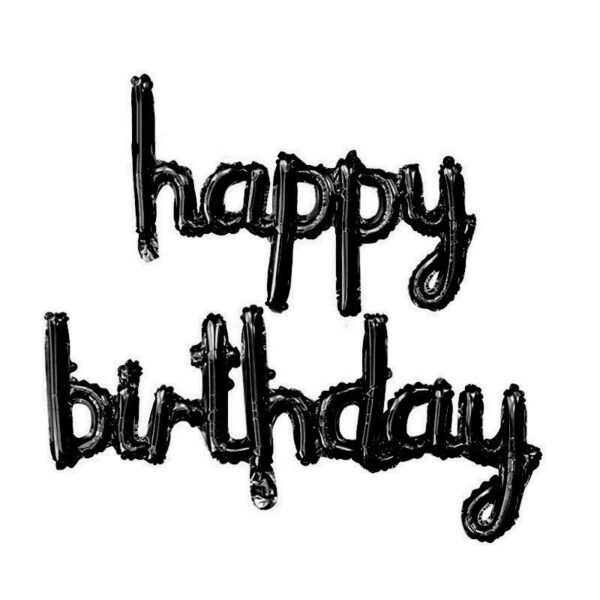 Набор надувных шариков Happy Birthday 14362 2 предмета черный