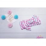 Хлопковая повязка на голову Афробант "Арбузики на полоске"