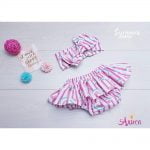 Хлопковая повязка на голову Афробант "Арбузики на полоске"