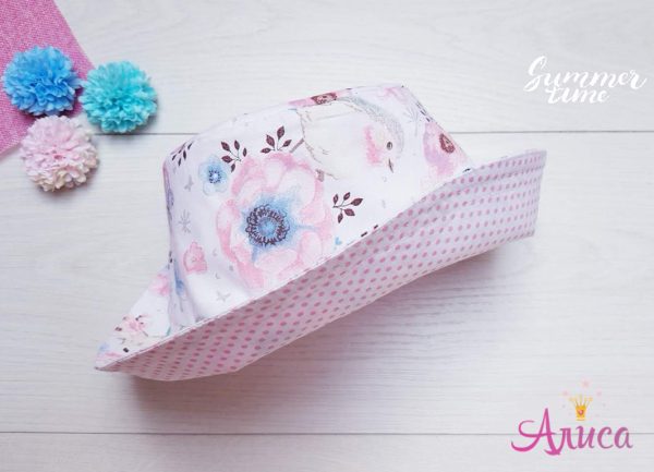 Панамка хлопковая детская "Анемоны"