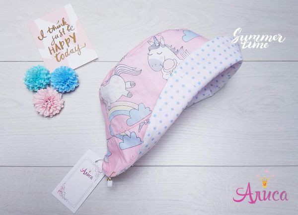 Панамка хлопковая детская "Единорожка мороженное"