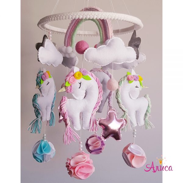 Мобиль из фетра на кроватку