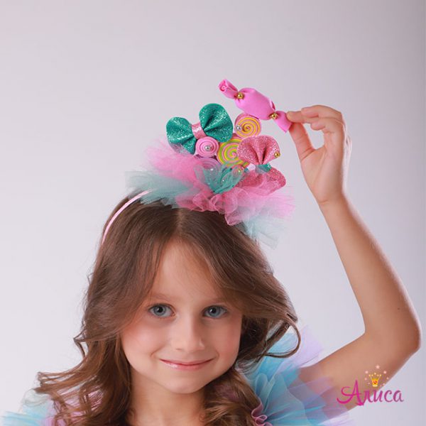 Обруч Конфета розово-мятный