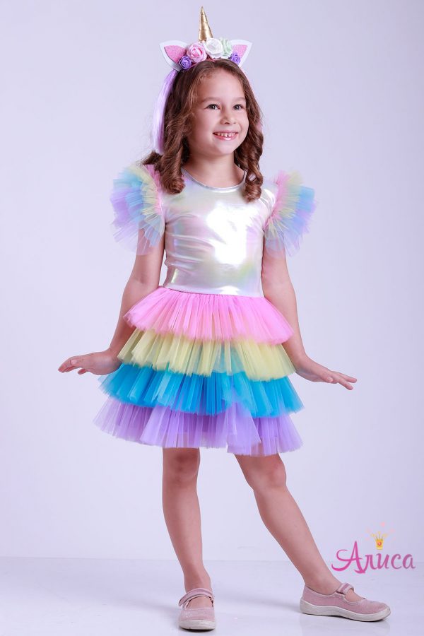 Нарядное платье Единорог для девочки
