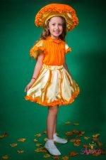 Карнавальный костюм Гриб Лисичка для девочки