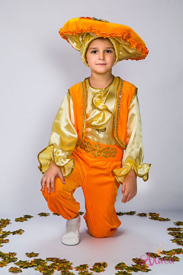 Карнавальный костюм Гриб Лисичка для мальчика