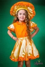 Карнавальный костюм Гриб Лисичка для девочки