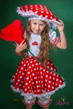 Карнавальный костюм Мухомор для девочк