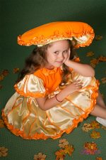 Карнавальный костюм Гриб Лисичка для девочки