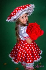 Карнавальный костюм Мухомор для девочк