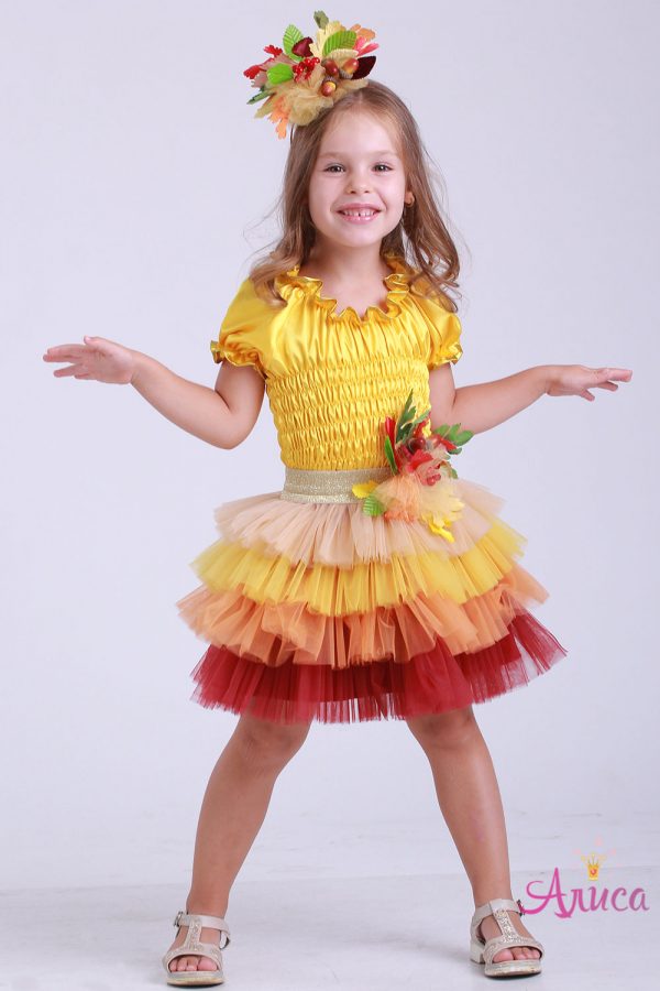 Карнавальный костюм Осенний листик, Осень для девочки