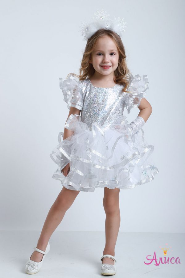 Карнавальный костюм Снежинка "Блеск" для девочки