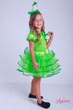 Карнавальный костюм зеленое Яблоко для девочки