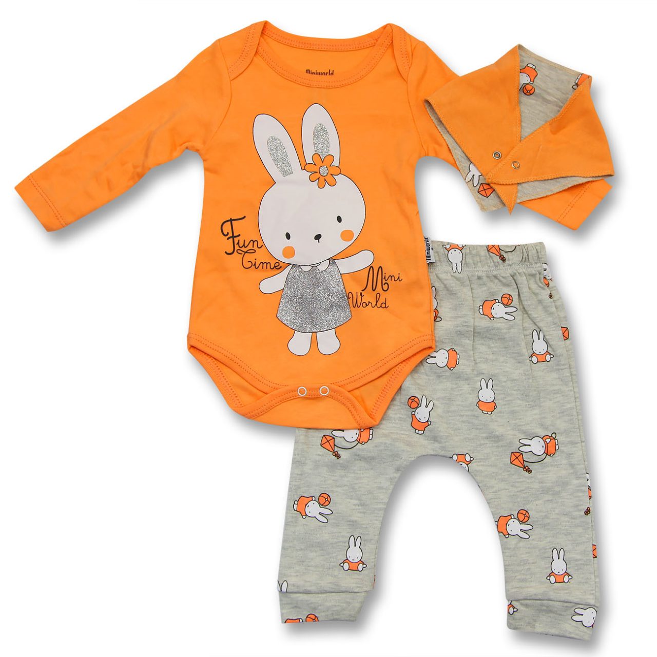 Детский комплект "Зайка" в персиковом