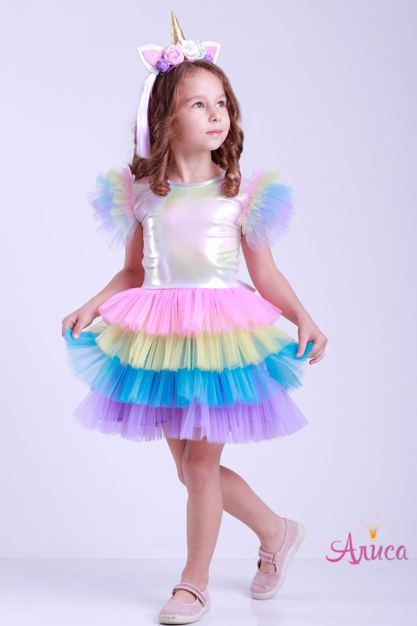 Нарядное платье Единорог для девочки