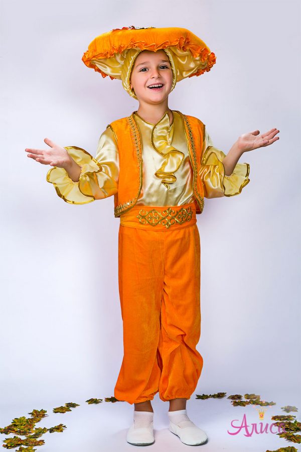 Карнавальный костюм Гриб Лисичка для мальчика