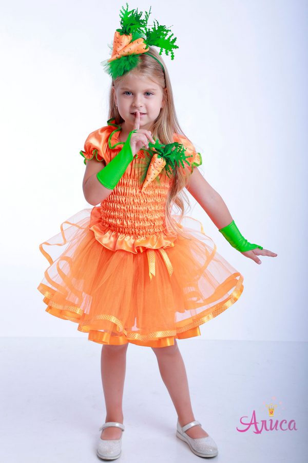 Карнавальный костюм Морковка для девочкиКарнавальный костюм Морковка для девочки