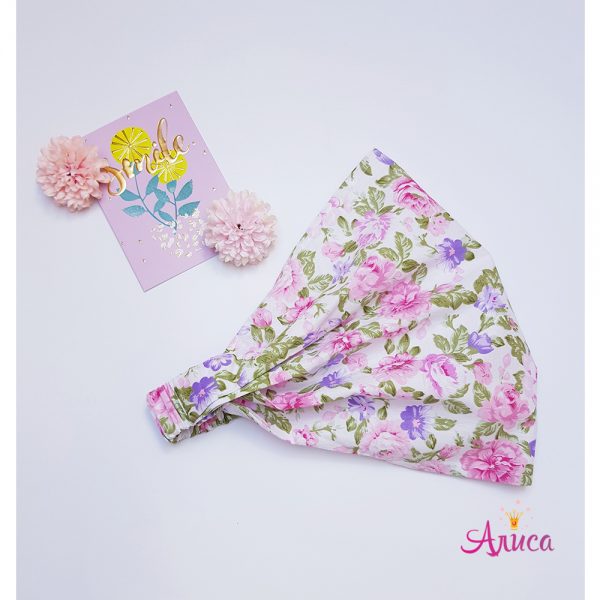 Косынка хлопковая на резинке "Цветы Прованс"