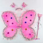 Набор Бабочка с обручем крыльями и палочкой розовый