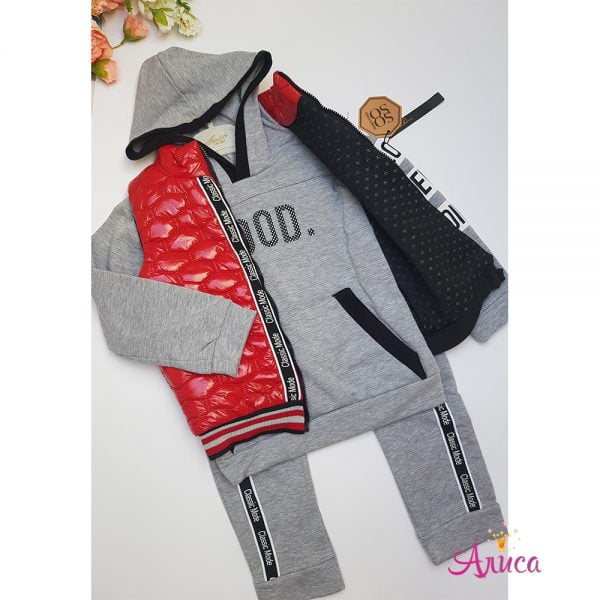 Комплект 3 в 1 для мальчика с красной жилеткой