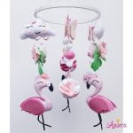 Мобіль з фетру ручної роботи "Рожевий фламінго"