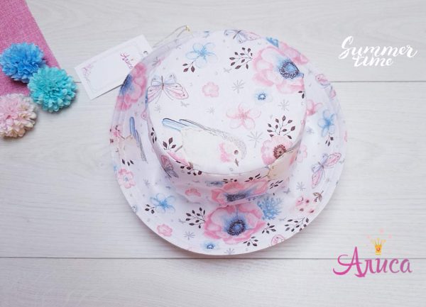 Панамка хлопковая детская "Анемоны"