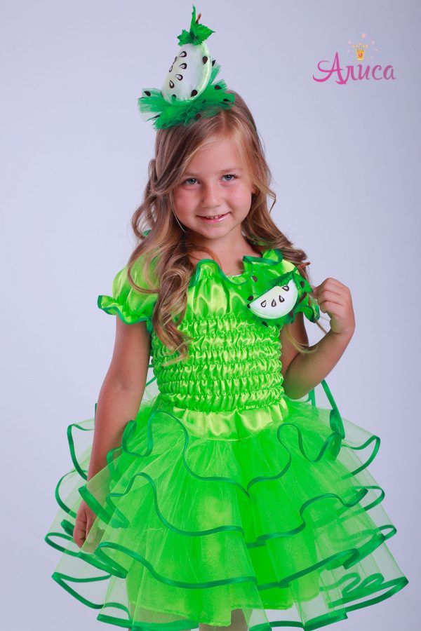 Карнавальный костюм зеленое Яблоко для девочки