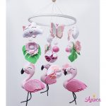 Мобіль з фетру ручної роботи "Рожевий фламінго"