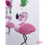 Мобіль з фетру ручної роботи "Рожевий фламінго"