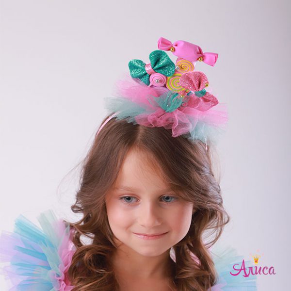 Обруч Конфета розово-мятный