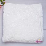 Плед для новорожденного молочного цвета