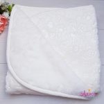 Плед для новорожденного молочного цвета