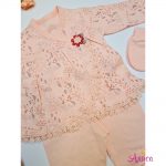 Подарочный комплект в персиковом цвете для новорожденной девочки